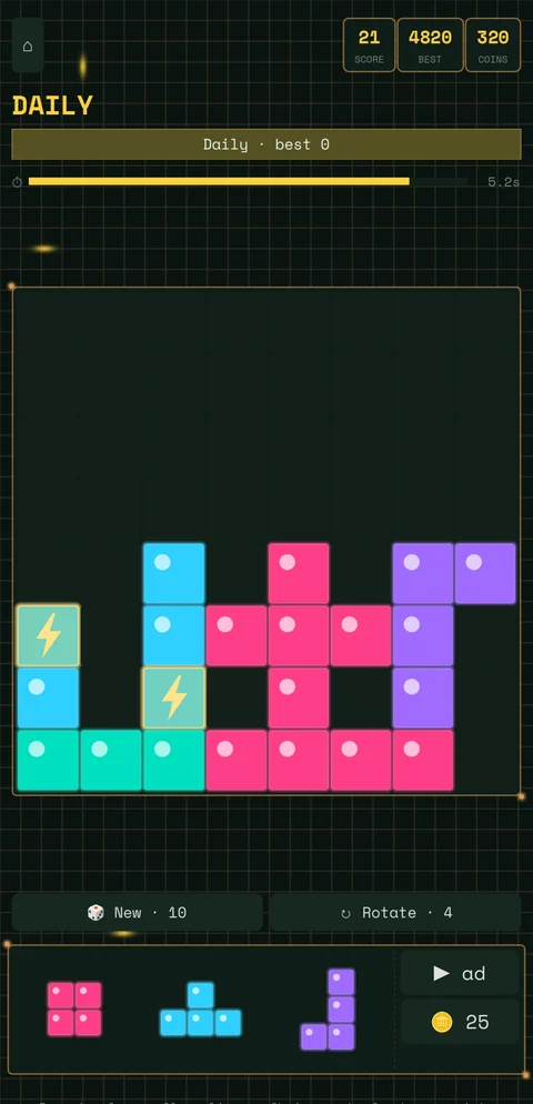 Fuse daily challenge screen